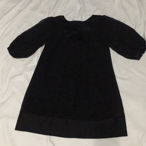 Black dress with see-thru sleeves